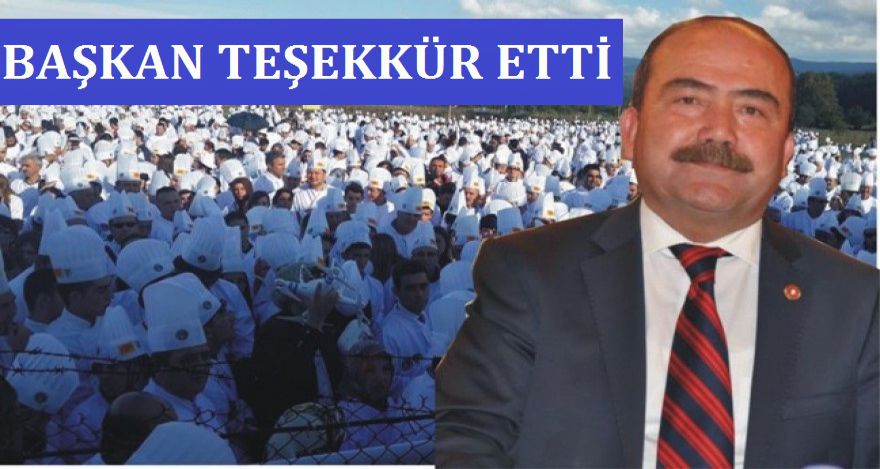 BAŞKAN TEŞEKKÜR ETTİ