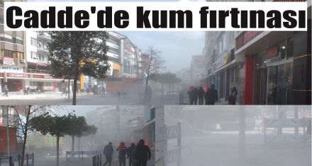Cadde de kum fırtınası
