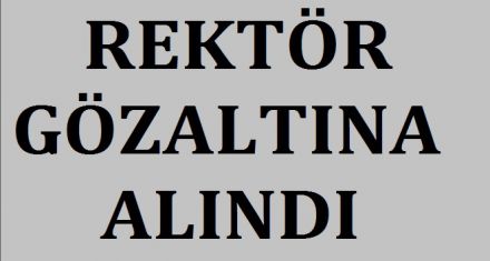 REKTÖR GÖZALTINA ALINDI 