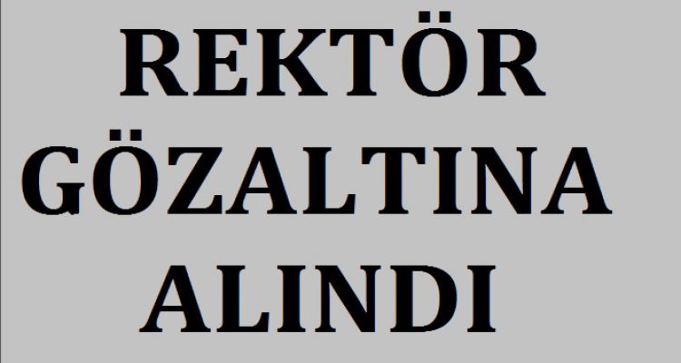 REKTÖR GÖZALTINA ALINDI
