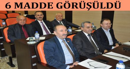 6 MADDE GÖRÜŞÜLDÜ 