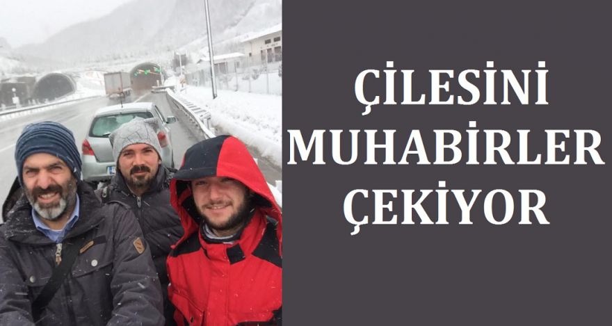 Çilesini muhabirler çekiyor