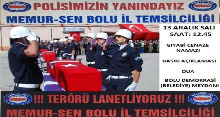 TERÖRE LANET İÇİN TOPLANIYORUZ