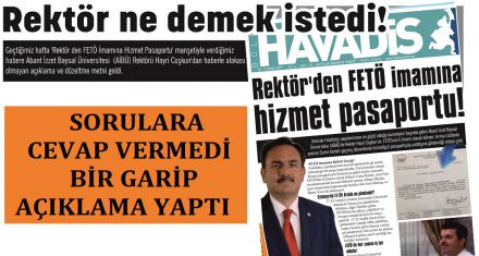 Rektör ne demek istedi!