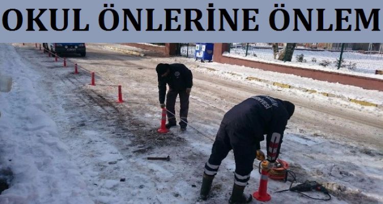 Okul önlerinde önlem alındı