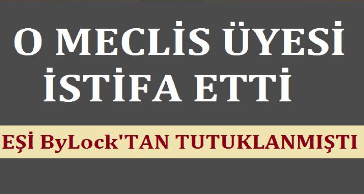 O MECLİS ÜYESİ İSTİFA ETTİ