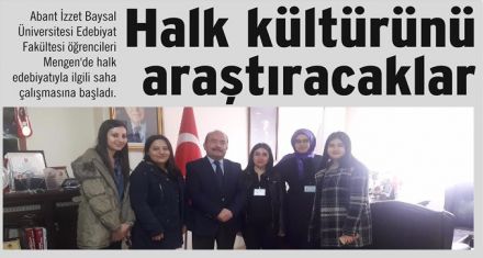 Halk kültürünü araştıracaklar