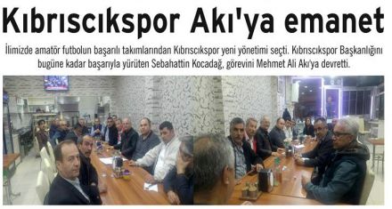 Kıbrıscıkspor Akı'ya emanet