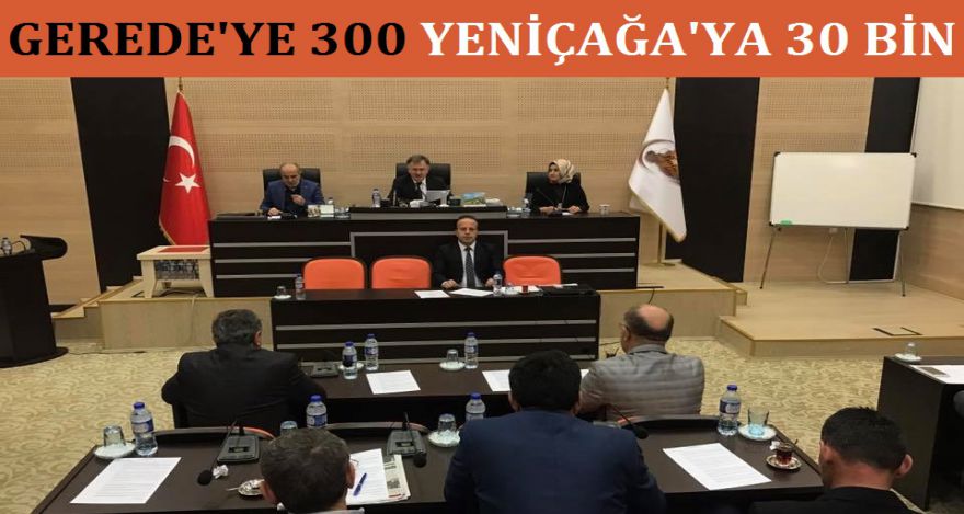 GEREDE'YE 300 YENİÇAĞA'YA 30 BİN
