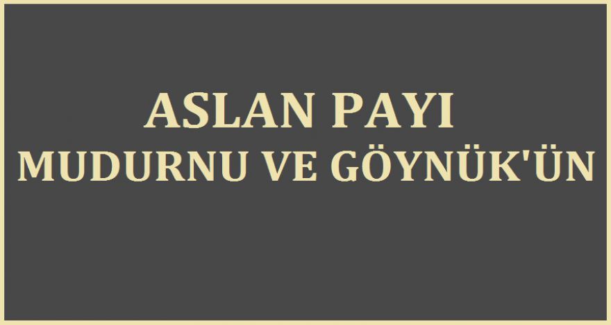 ASLAN PAYI MUDURNU VE GÖYNÜK'ÜN