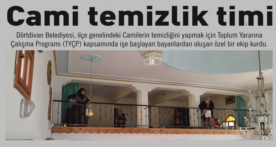 Cami temizlik timi
