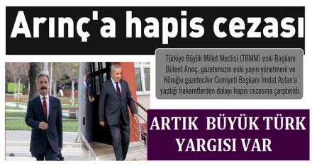 Arınç'a hapis cezası 