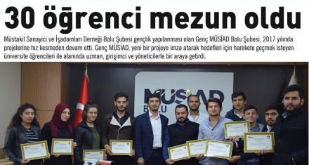 30 öğrenci mezun oldu 