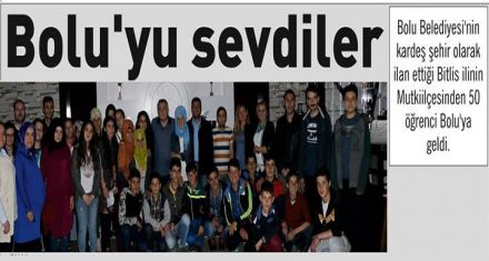 Bolu'yu sevdiler 