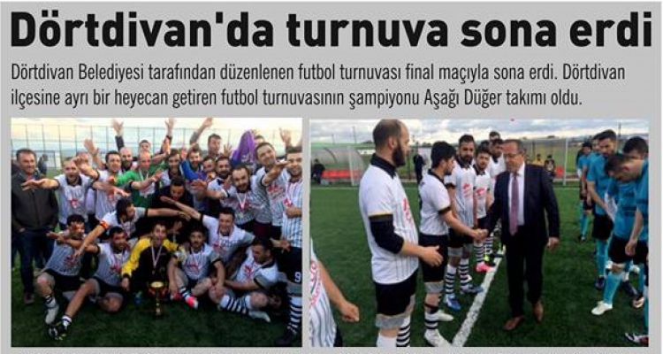 Dörtdivan'da turnuva sona erdi