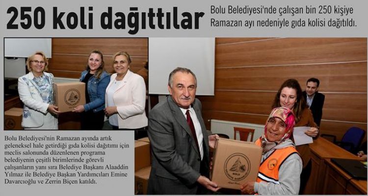 250 koli dağıttılar