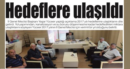 Hedeflere ulaşıldı 