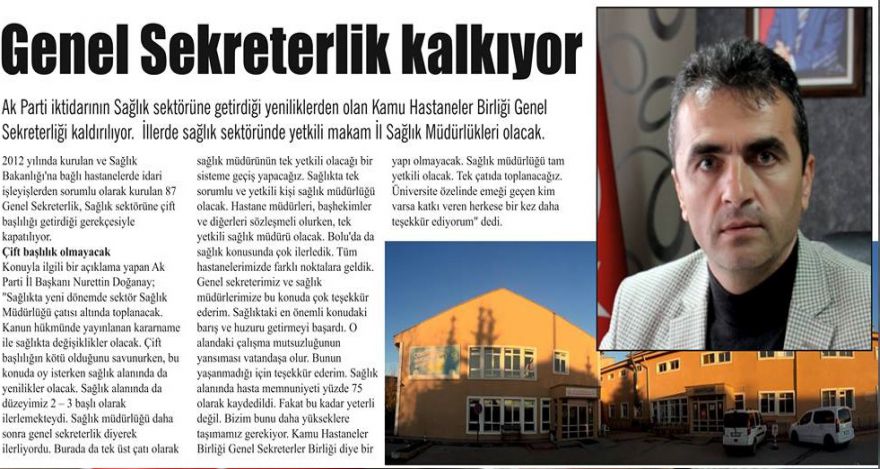 Genel Sekreterlik kalkıyor