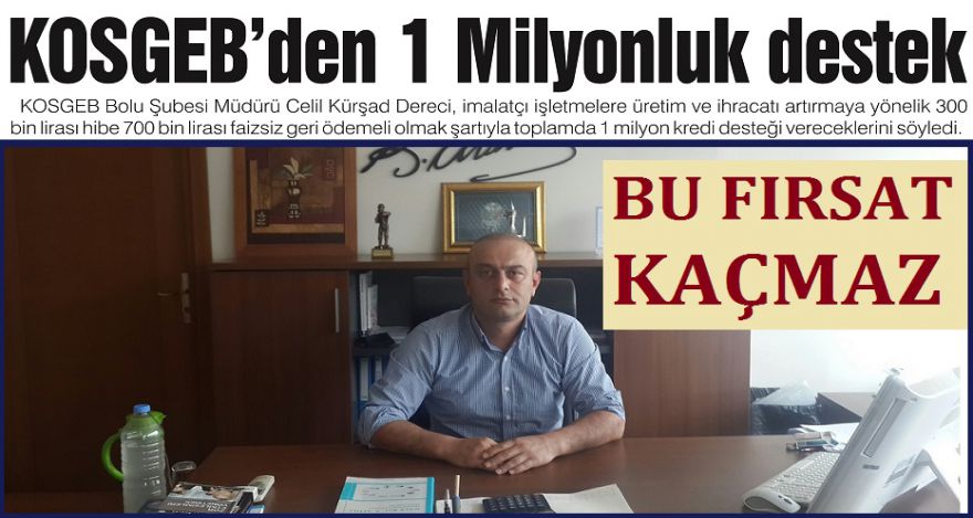 KOSGEB'den 1 Milyonluk destek