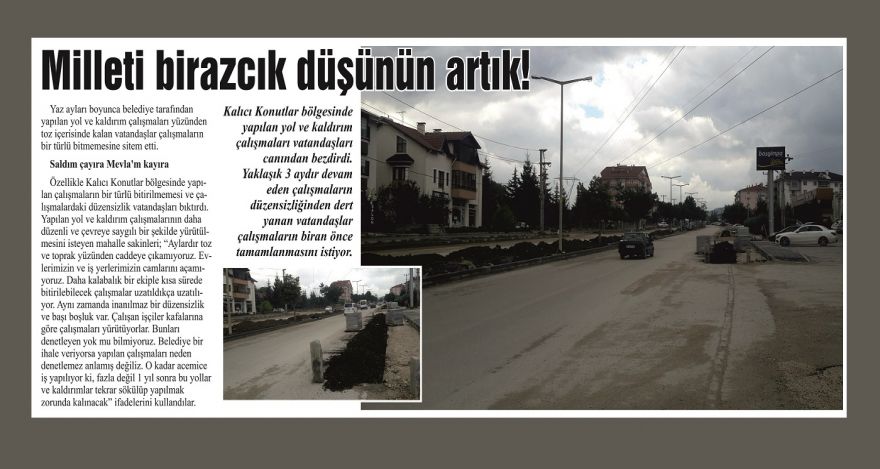 Milleti birazcık düşünün artık!