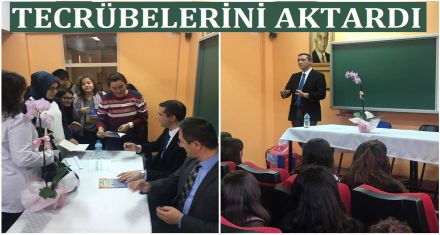DR. TUNCER ÖĞRENCİLERE TECRÜBELERİNİ AKTARDI
