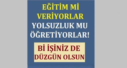 Bİ DÜZGÜN İŞİNİZ OLMAZ MI!