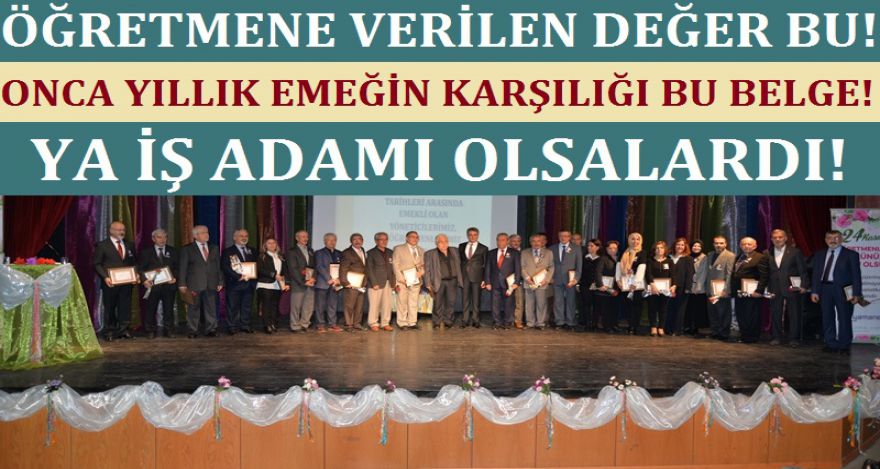 ÖĞRETMENE EMEKLİLİK HEDİYESİ BİR ÇİÇEK BİR BELGE!