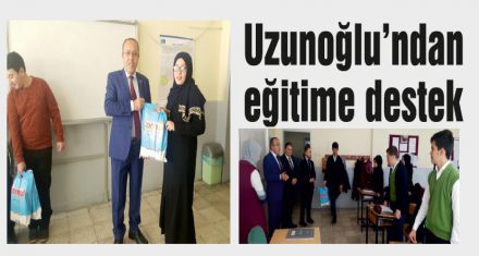 Uzunoğlu'ndan eğitime destek