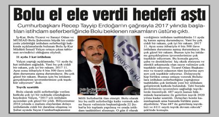 Bolu el ele verdi hedefi aştı