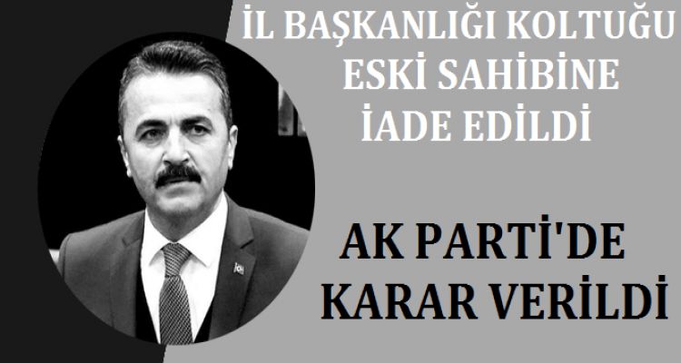 Koltuk eski sahibine iade edildi