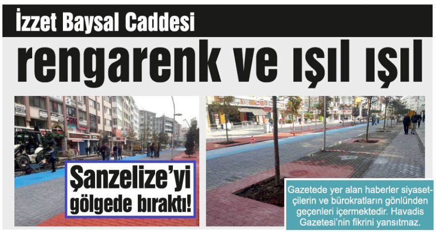 İzzet Baysal Caddesi rengarenk ve ışıl ışıl