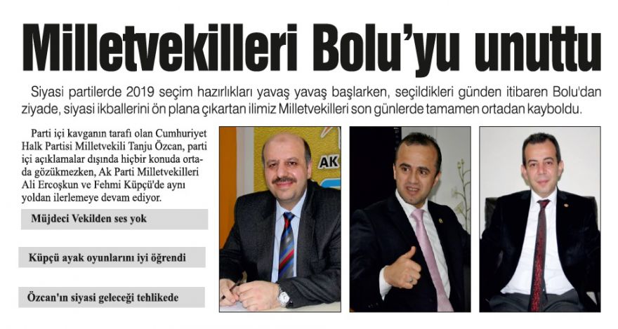 Milletvekilleri Bolu'yu unuttu