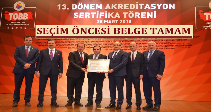 SEÇİM ÖNCESİ BELGEDE TAMAM