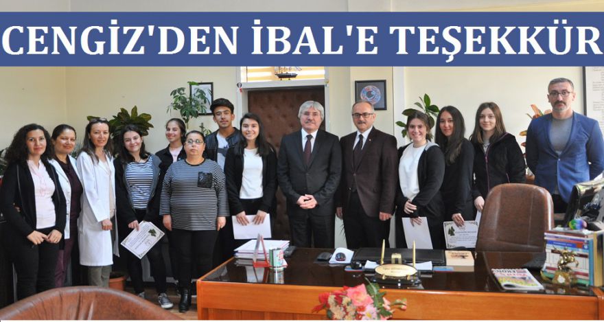 CENGİZ'DEN İBAL'E TEŞEKKÜR