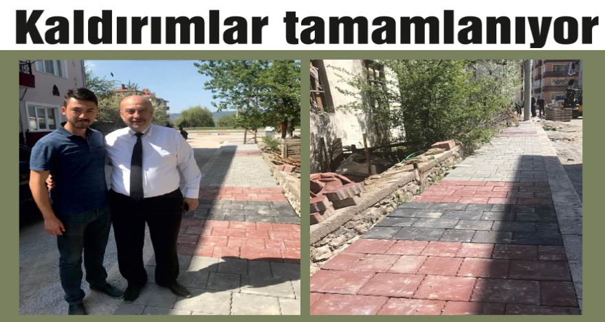 Kaldırımlar tamamlanıyor
