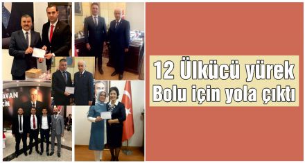12 Ülkücü yürek Bolu için yola çıktı 