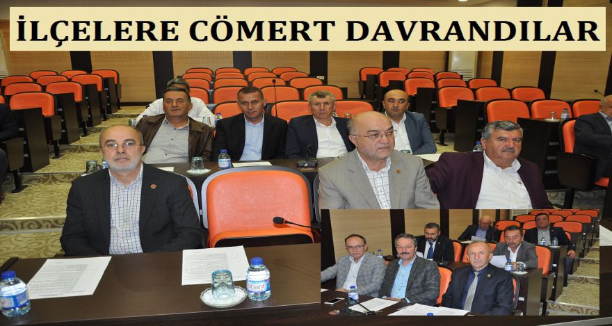 MECLİS İLÇELERE CÖMERT DAVRANDI