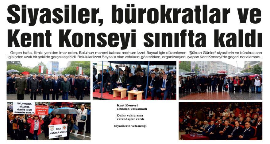 Siyasiler, bürokratlar ve Kent Konseyi sınıfta kaldı