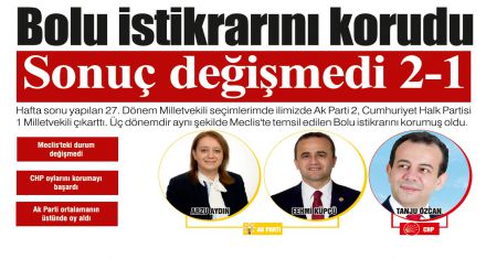 Sonuç değişmedi 2-1