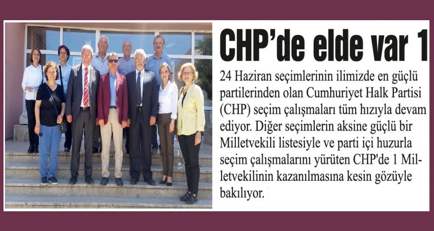 CHP'de elde var 1