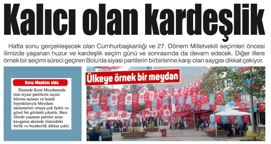 Kalıcı olan kardeşlik