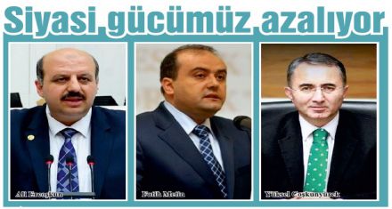 Siyasi gücümüz azalıyor