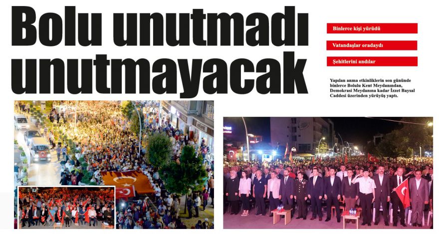 Bolu'da Milli birlik
