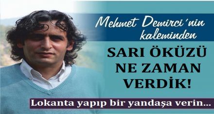 SARI ÖKÜZÜ NE ZAMAN VERDİK!