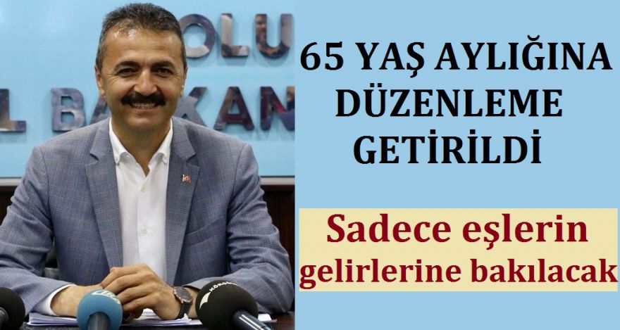 65 YAŞ AYLIĞINDA DÜZENLEME