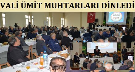 VALİ MUHTARLARLA BULUŞTU 
