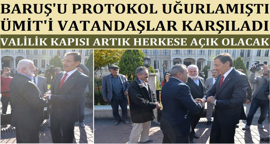 BARUŞ'U PROTOKOL UĞURLADI ÜMİT'İ VATANDAŞ KARŞILADI
