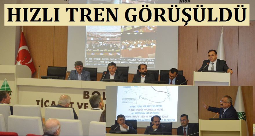 MECLİS'İN GÜNDEMİNDE HIZLI TREN VARDI
