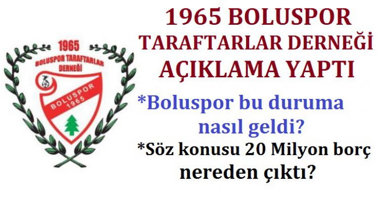 BOLUSPOR'UN GERÇEK SAHİPLERİ AÇIKLAMA BEKLİYOR!