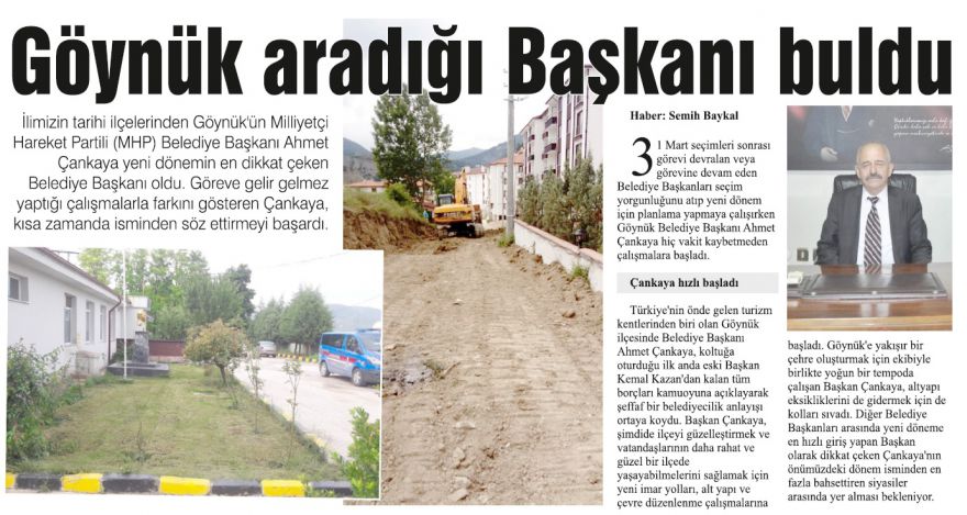 Göynük aradığı Başkanı buldu